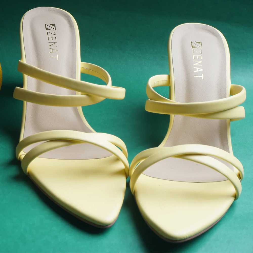 Cool Yellow Block Heels for Women