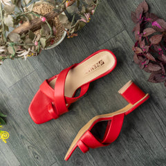 red block heels for girls