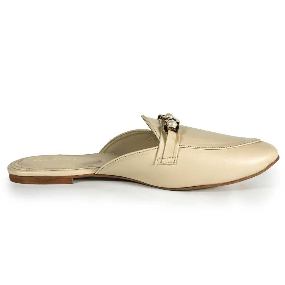 women beige mules in Pakistan